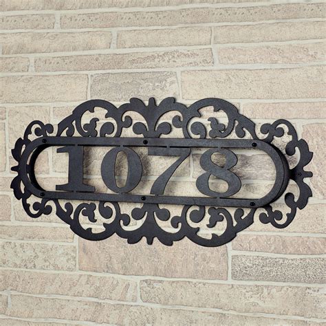 decorative metal house numbers